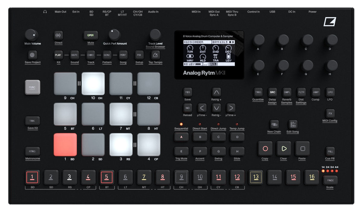 Analog Rytm MK2 Zwart