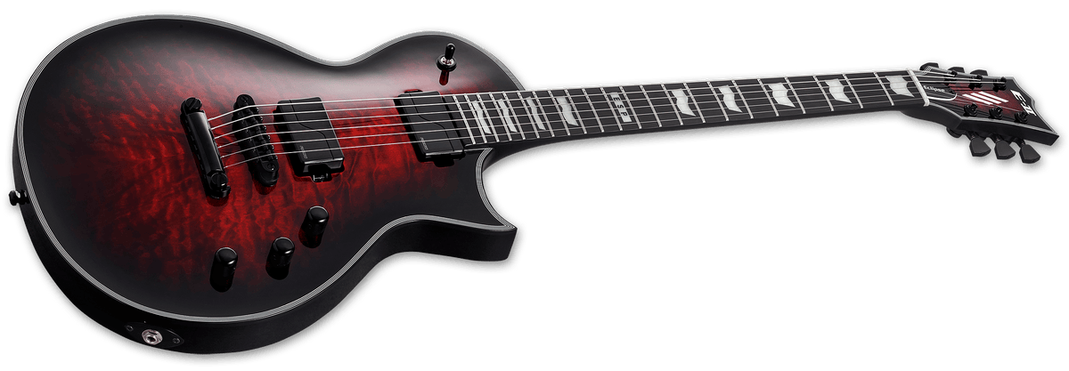 E-II Eclipse Quilted Maple Fluence Transparant Zwart Kersen Sunburst