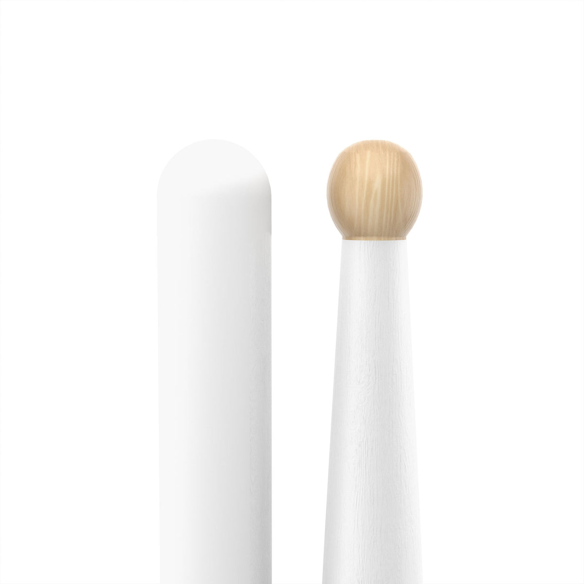 TXDC17W-WHITE - Scott Johnson Painted White Hickory Drumstick Wood Tip