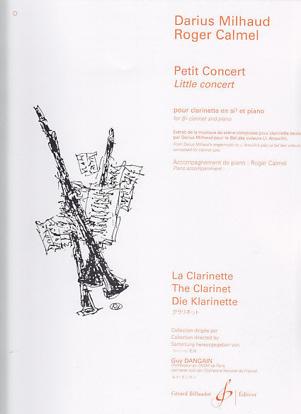 Billaudot Milhaud Darius - Petit Concert - Clarinette Sib Piano