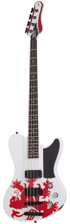 Ultra Spitfire Signature Simon Gallup Hoogglans wit met Rode leeuw