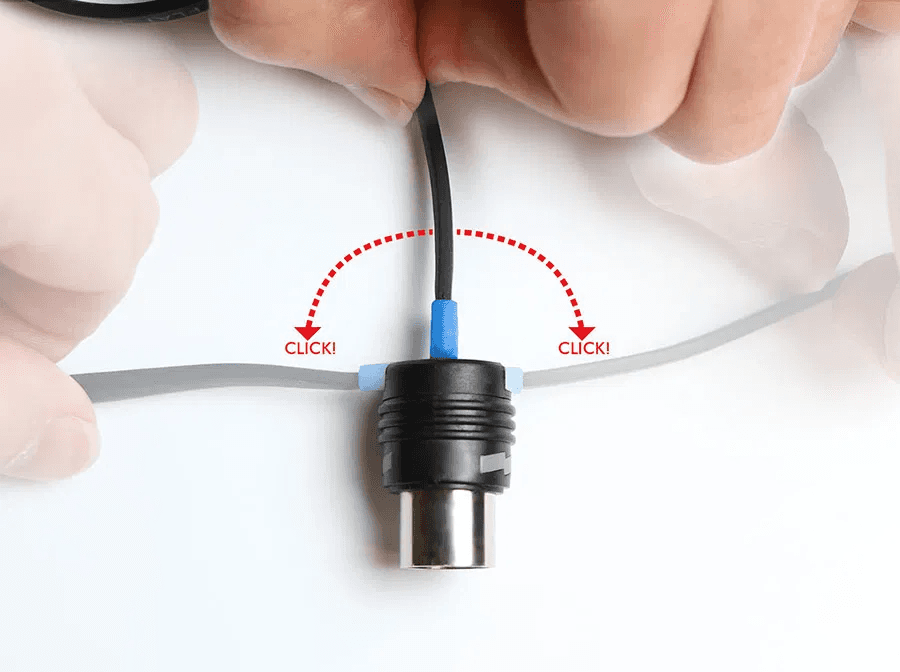 PLATTE MIDI-KABEL FLEXIBELE KOP 58 CM