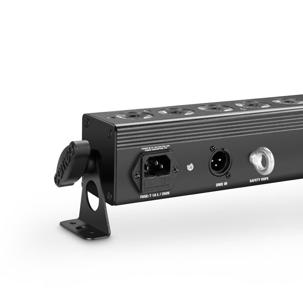 TRIBAR 400 IR - TRICOLOR LED BAR (RGB) 24 X 3 W BLACK BOX MET INFRAROOD AFSTANDSBEDIENING