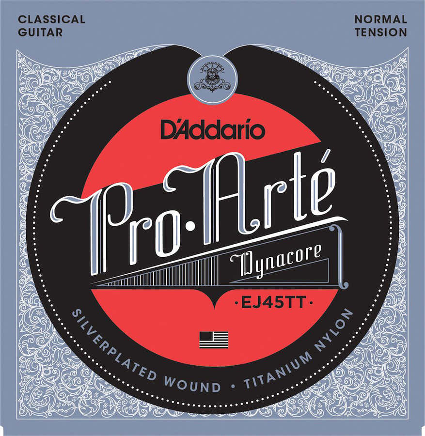 EJ45TT PROARTE DYNACORE CLASSICAL GUITAR STRINGS TITANIUM TREBLES NORMAL TENSION