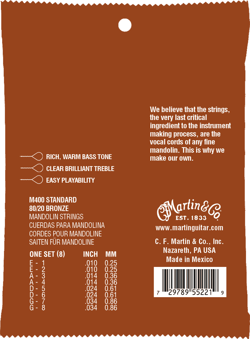 FOLK MANDOLINE STRINGS LIGHT SET