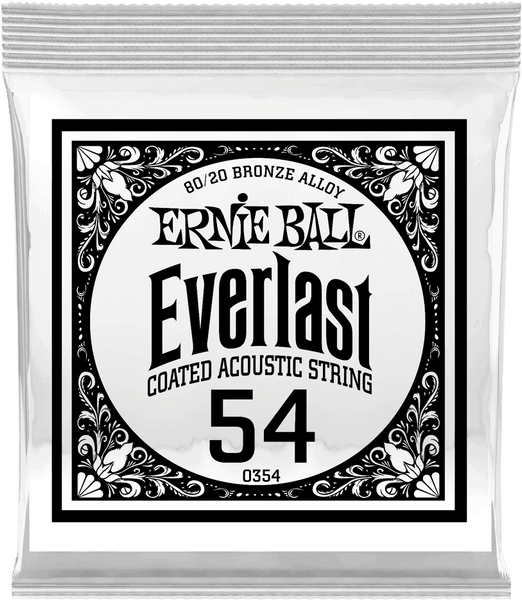 Ernie Ball .054 EVERLAST COATED 80/20 BRONZE ACOUSTIC GUITAR STRINGS