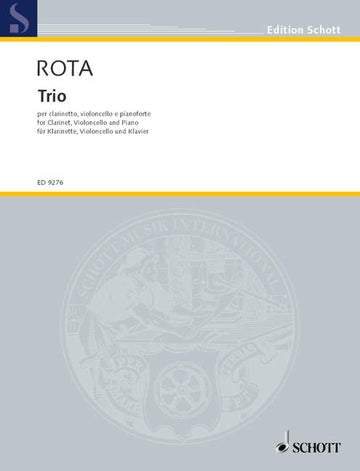 ROTA NINO - TRIO - CLARINET CELLO AND PIANO