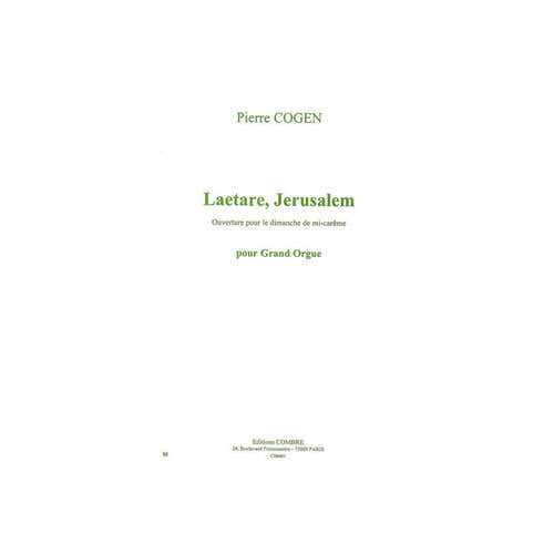 Combre Cogen - Laetare Jerusalem - Orgue
