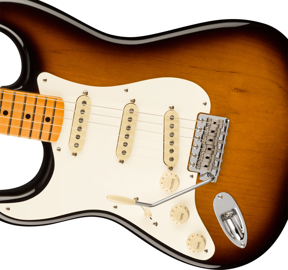 Stratocaster 1957 LH American Vintage II MN 2-kleuren-Sunburst