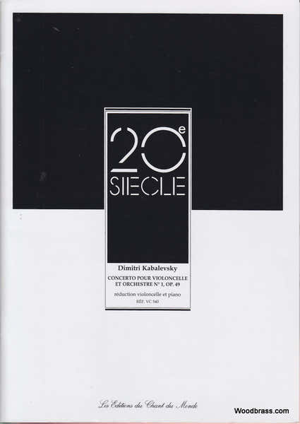 Kabalevsky Dimitri - Concerto Pour Violoncelle N°1 Op.49 - Violoncelle & Piano