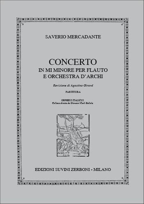 Zerboni Mercadante S. - Concerto E-moll Op.57 - Flute et Piano