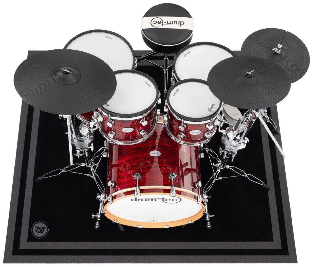 Vrije Ophanging & 27dB Contactgeluidreductie - Drummat 1.85 x 1.65m - Stage Black