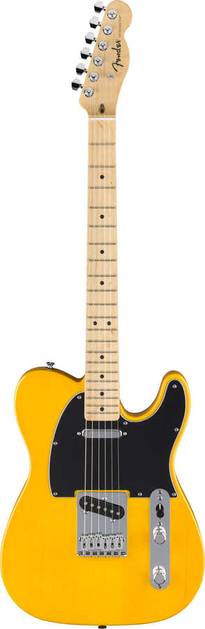 Standard Telecaster MN Zwarte slagplaat Butterscotchblond
