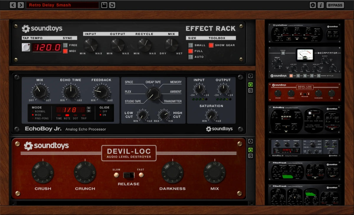 Soundtoys Effectenrack