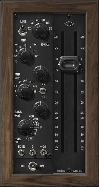 UAD Helios Type 69 Voorversterker en EQ collectie