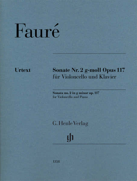 Henle Verlag Faure Gabriel - Sonate N°2 Op.117 - Violoncelle & Piano