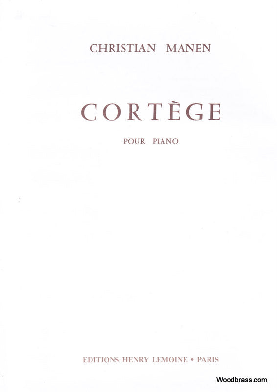 Lemoine Manen Christian - Cortege - Piano