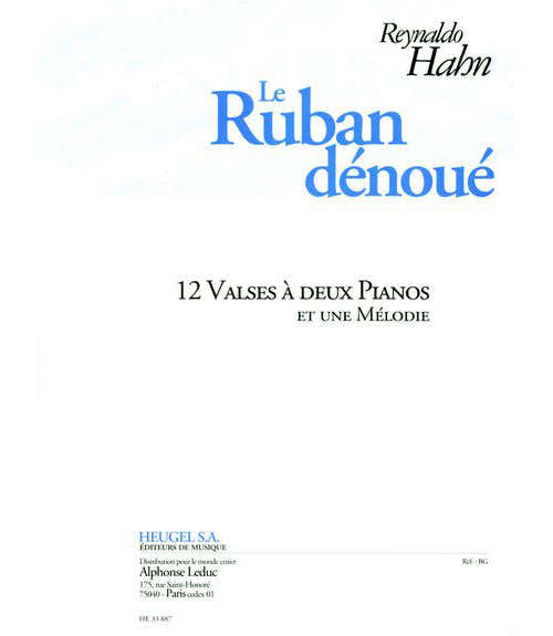 LE RUBAN DENOUE-12 VALSES - 2 PIANOS ET UNE MELODIE