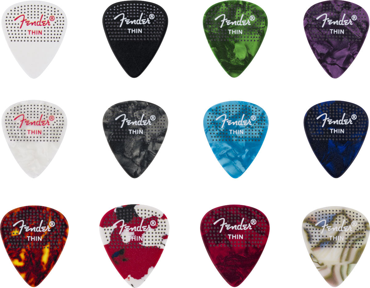 351 Gestippelde celluloid plectrums 12-pack medium