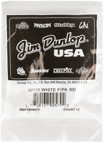 Dunlop 12 x Fingerpicks Medium White