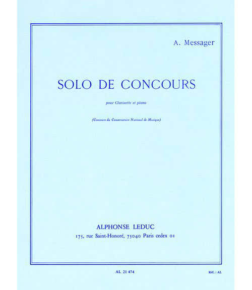 Messager A. - Solo De Concours - Klarinet en piano