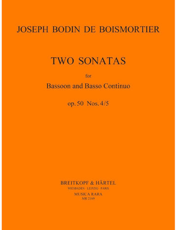 Boismortier - Sonaten In D-moll Und C-moll Op. 50/4-5 Op - Bassoon et Basso Continuo