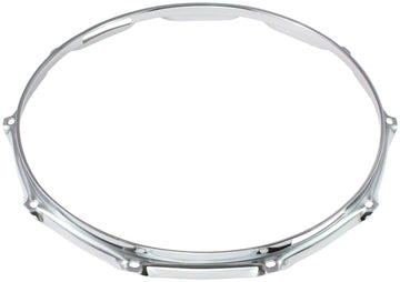 HB25-14-10S - 14" Drumhoepel 10 Gaten Snare Side Verchroomd Messing Super Triple Flange 2.5mm