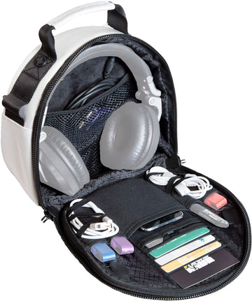Witte hoofdtelefoontas