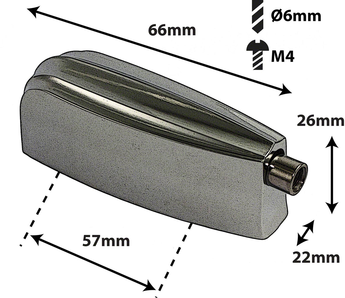 L16BD-BK - BASS DRUM LUG - BLACK - 57MM (X1)