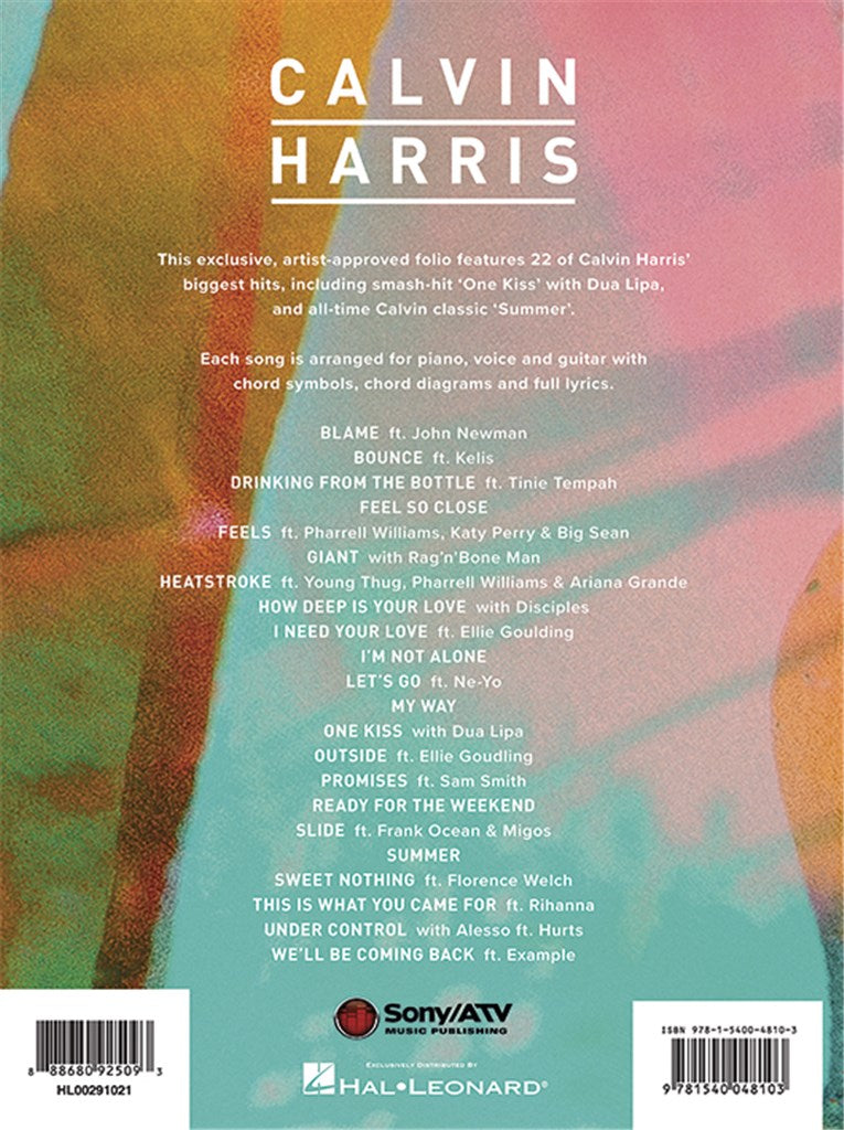 Calvin Harris - The Sheet Music Collection - PVG