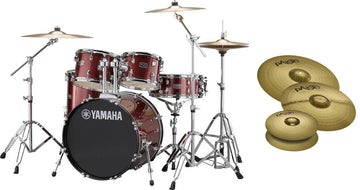 Rydeen 20 Bordeauxrode glitter + HW680W + Paiste 101
