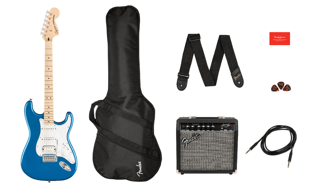 Stratocaster HSS Affinity Pack MN Lake Placid Blauw
