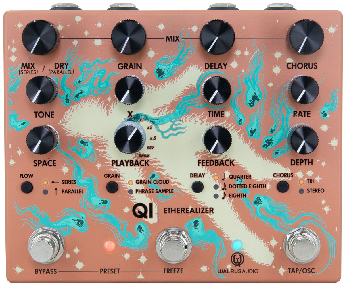 Walrus Audio Qi Etherealizer Terracotta - Granulair effect met reverb, delay en chorus
