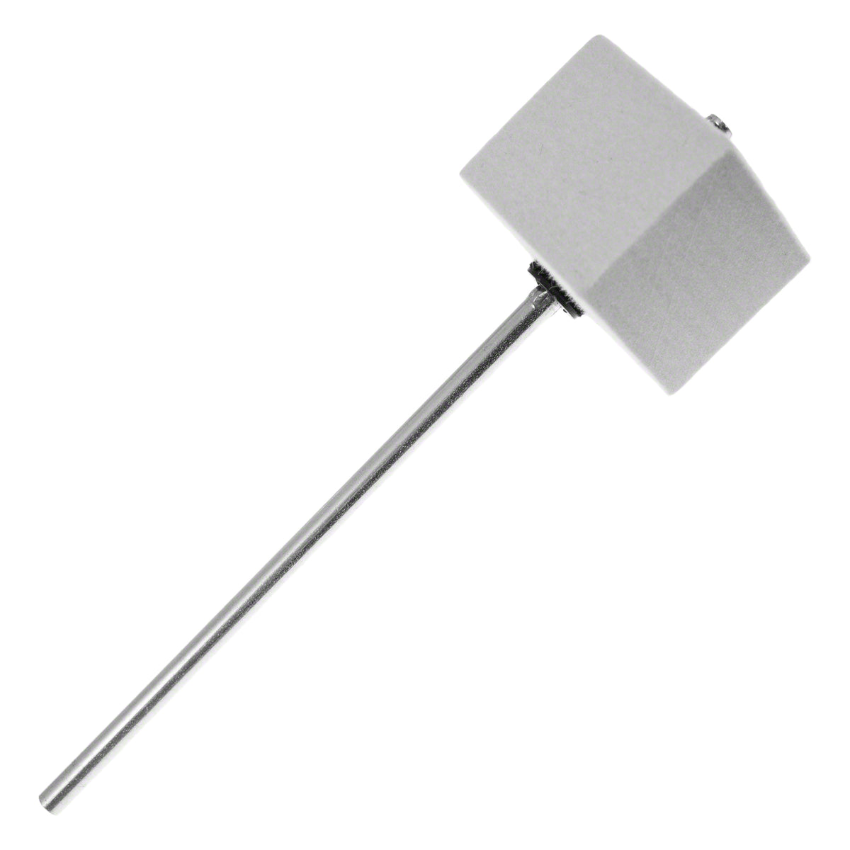 Danmar 306S Pedaalbeater GC Vierkant Wit Vilt Verchroomde Stang