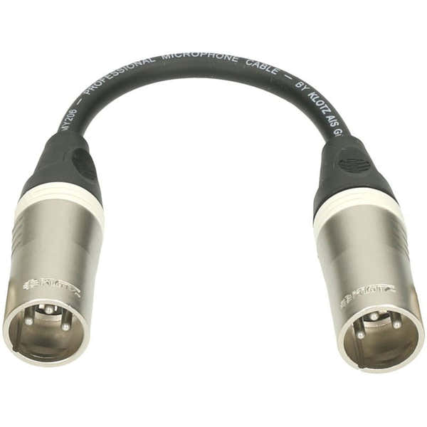 XLR-MMK XLR XLR 3P M-M ADAPTER 0,2M XLR3P M - XLR3P M KLOTZ