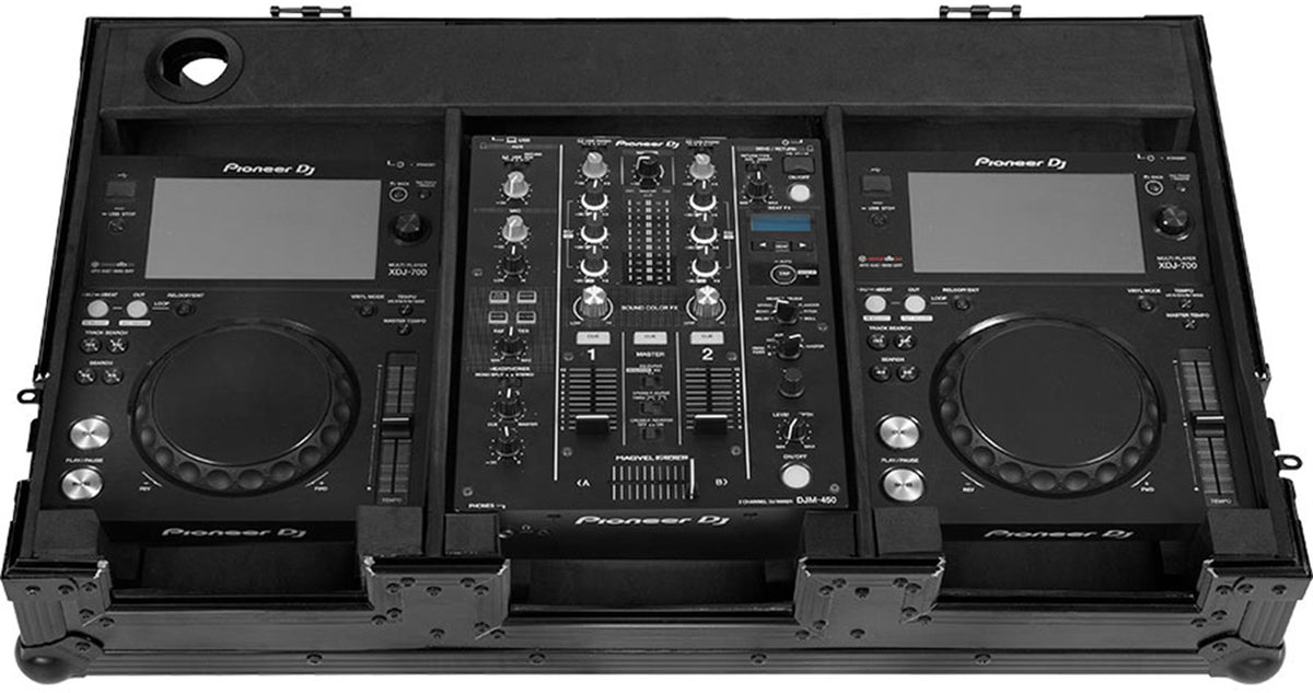 Flight Console 10'' XDJ700 en DJM450 Zwart