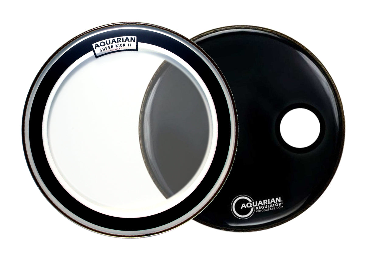 Aquarian SKPII22BK - SUPERKICK II (BEATER)+ REGULATOR 22" (RESONANT)