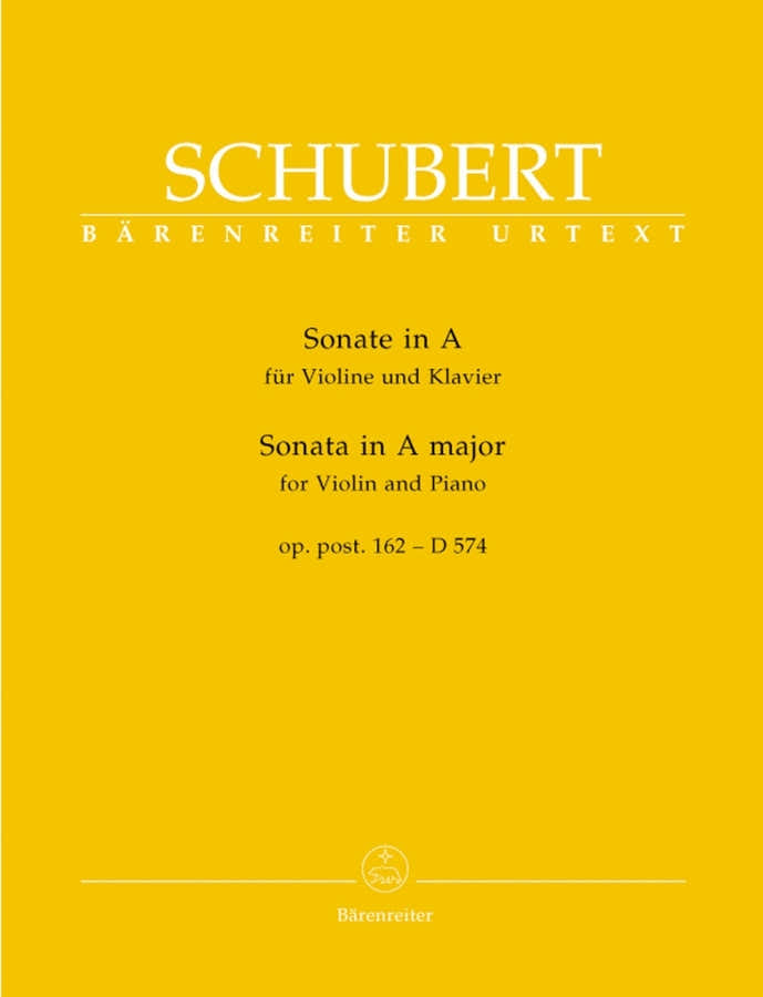 Schubert Franz - Sonata For Violin & Piano A Major Op. Post. 162 D 574