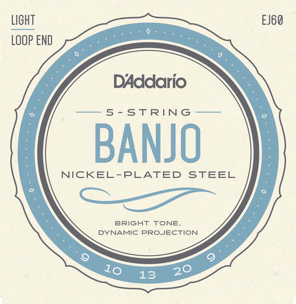 EJ60 5-snarige banjosnaren Nickel licht 9-20
