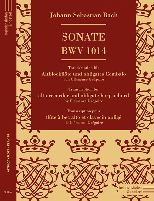 Heinrichshofen Bach J.S. - Sonate BWV 1014 - Flute A Bec Alto & Clavecin Oblige (clemence Gregoire)