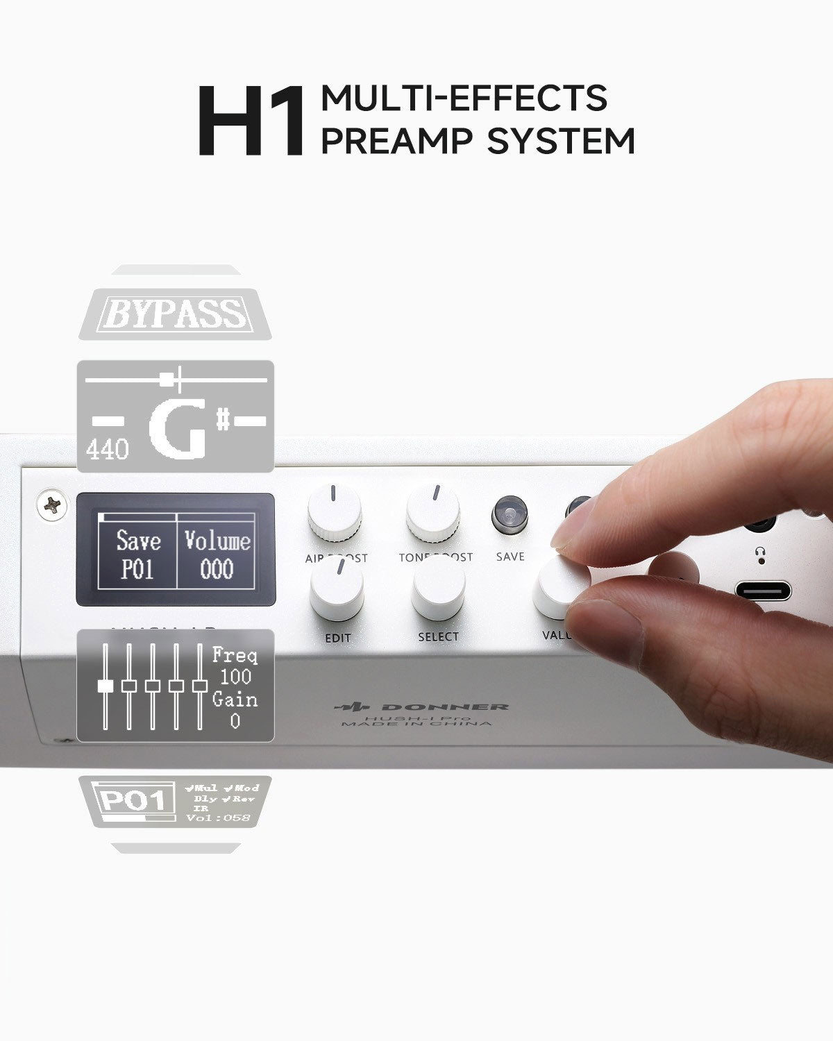 HUSH-I Pro Travel Guitar Wit