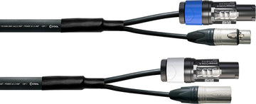 DMX-Kabel XLR 3-polig + Powercon 10 M
