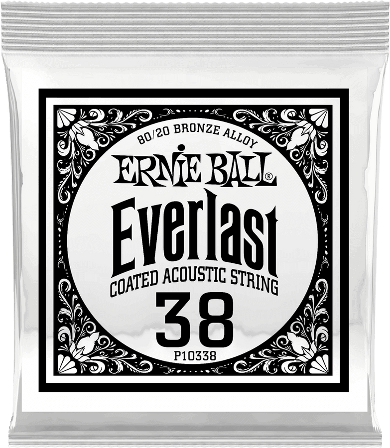 .038 EVERLAST COATED 80/20 BRONZE ACOUSTIC GUITAR STRINGS