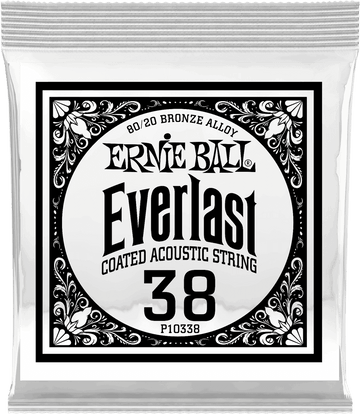 .038 EVERLAST COATED 80/20 BRONZE ACOUSTIC GUITAR STRINGS