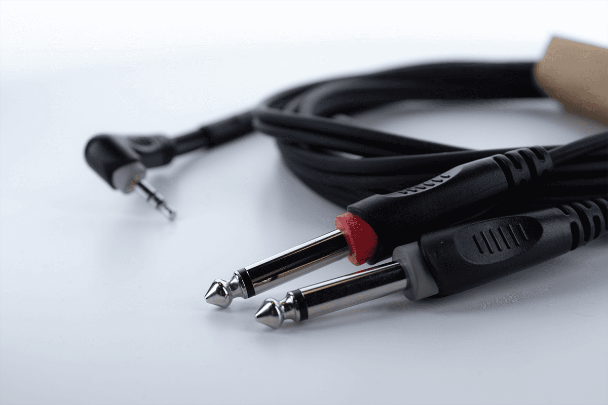 Y-kabel Haakse Stereo-mini-jack / 2 Mono-jacks 3 M