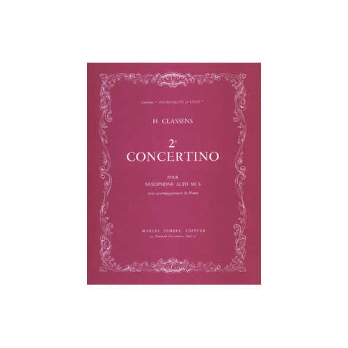 Classens - Concertino No.2 - Saxophone et Piano