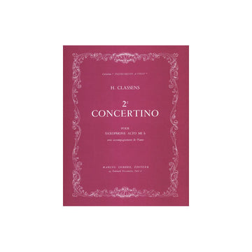 Classens - Concertino No.2 - Saxophone et Piano