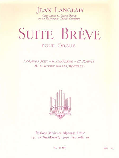 Leduc Suite Breve pour Orgue