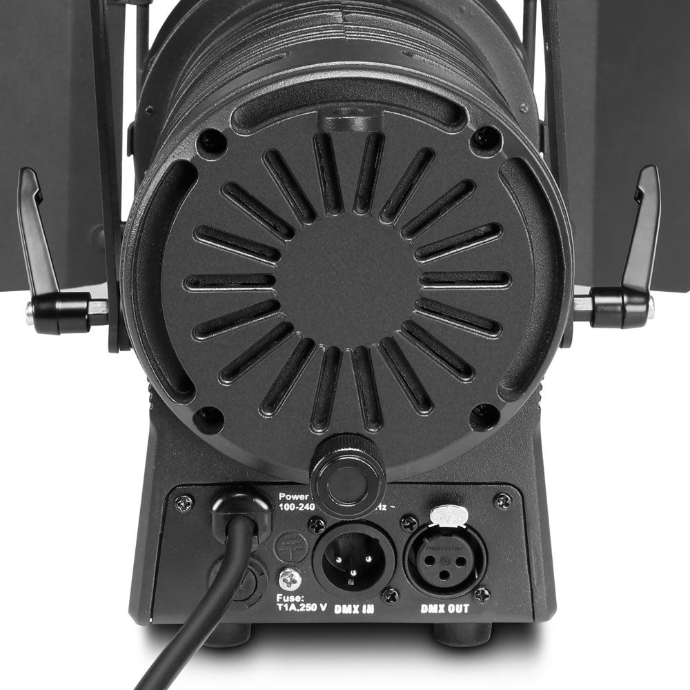TS 40 WW - THEATRE VERSTRALER MET CONVEX CONVEX LENS EN 40 W WARM WITTE LED ZWARTE BEHUIZING