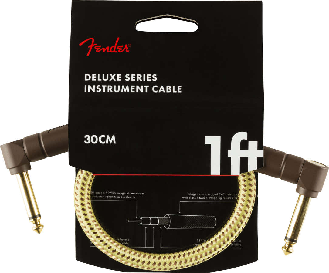 DELUXE INSTRUMENT CABLE ANGLE/ANGLE 1' TWEED